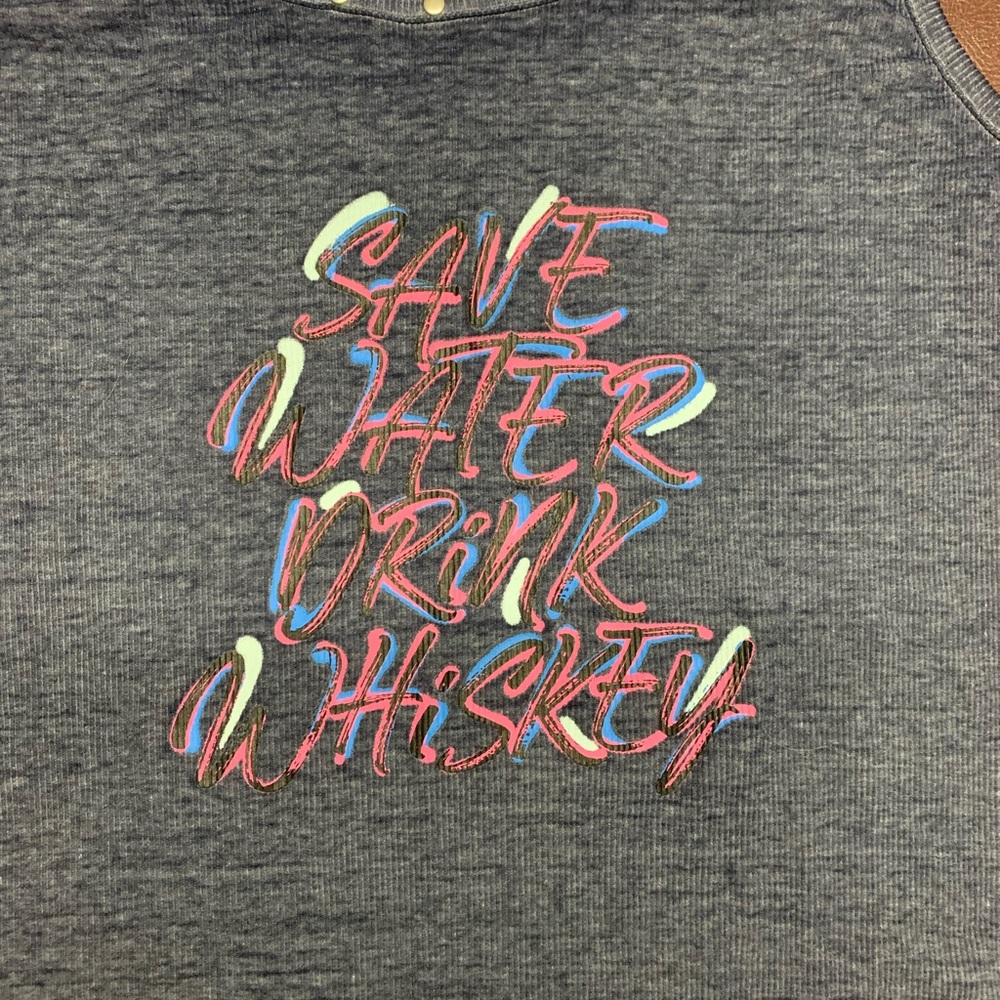 Cato, Large stretchy tank top. Blue/jean color